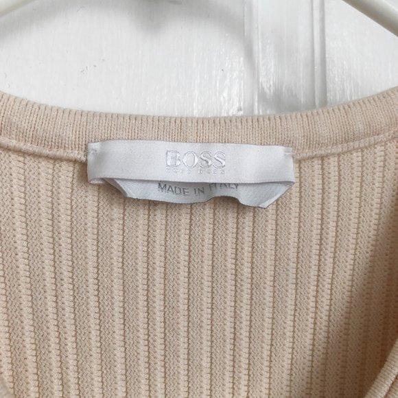 Elegant Cream Sleeveless Dress - Picture 3 of 8